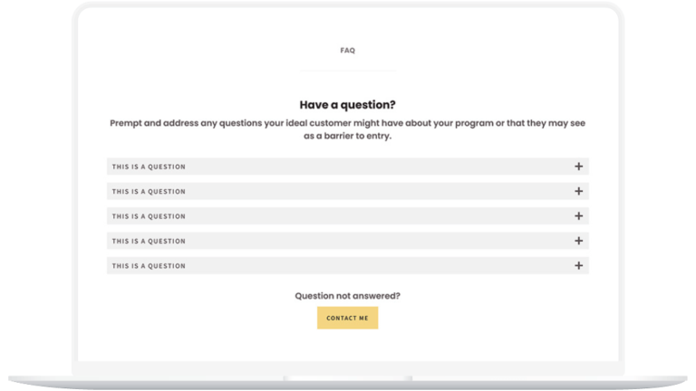Sales Page FAQ 1