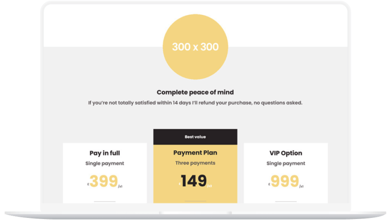 Sales Page Pricing – With Guarantee 1