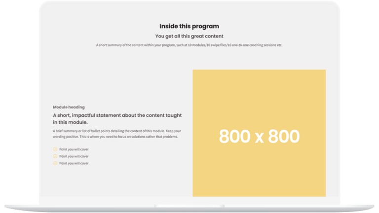Sales Page Program Contents 1