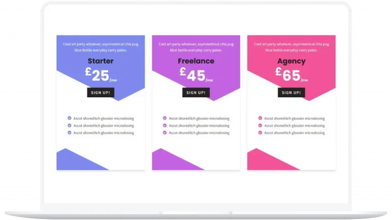Pricing Tables 4