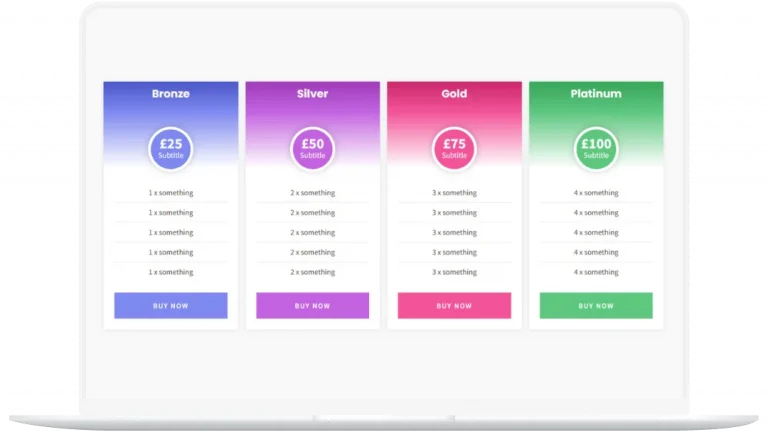 Pricing Tables 5
