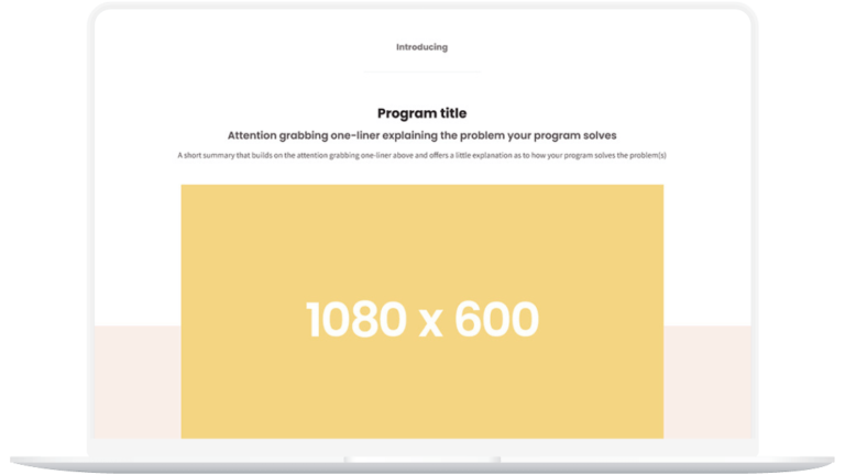 Sales Page Program Intro 1