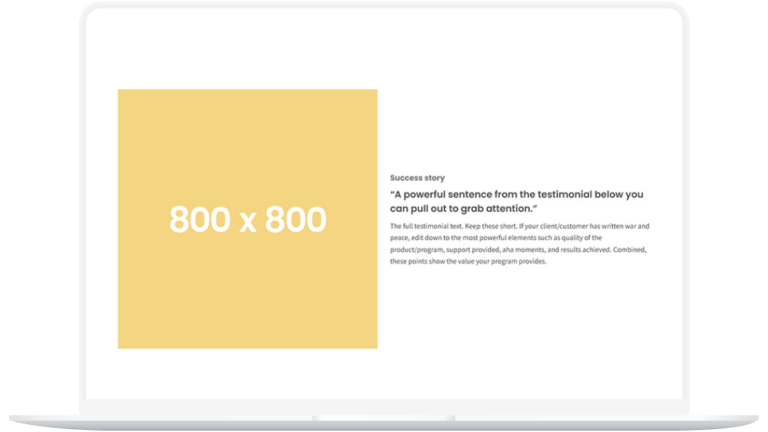 Sales Page Testimonial – Image Left 1