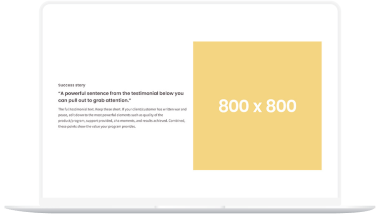 Sales Page Testimonial – Image Right 1